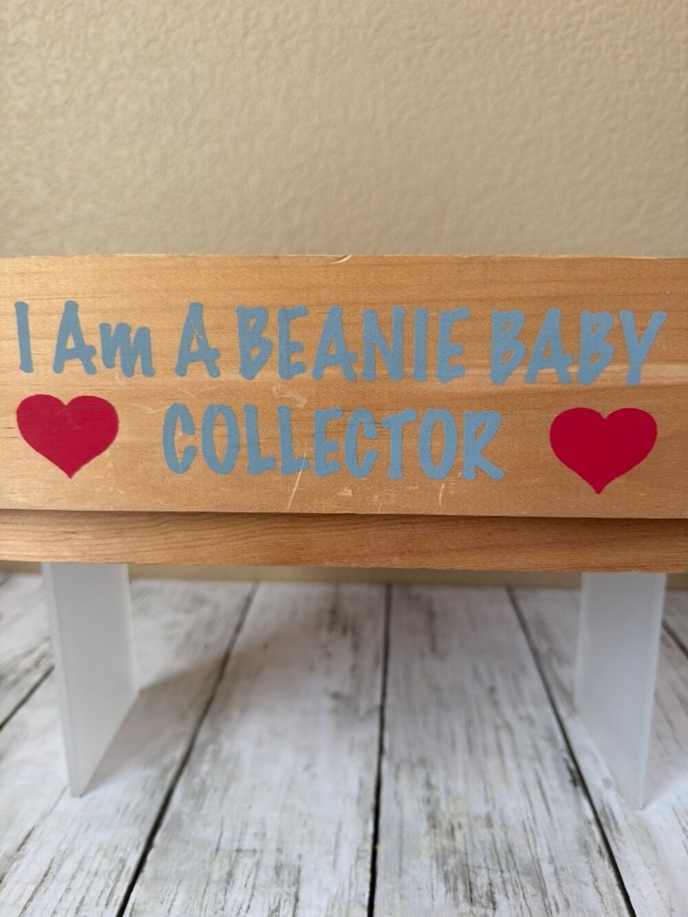Vintage 90s Beanie Baby Collector Wooden Box Crate Rare Handmade Display Storage - Picture 2 of 11